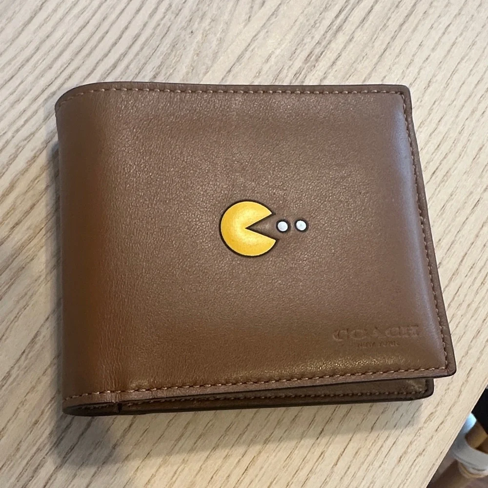 2 Piece Limited Edition Coach x PAC-MAN Wallet with insert